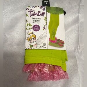 Disney TinkerBell Child’s Footless Tights Size Small Brand New Up To 55LBS